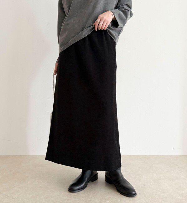 fredy emue「起毛ツイルＩラインスカート」|スカート|ブラック
