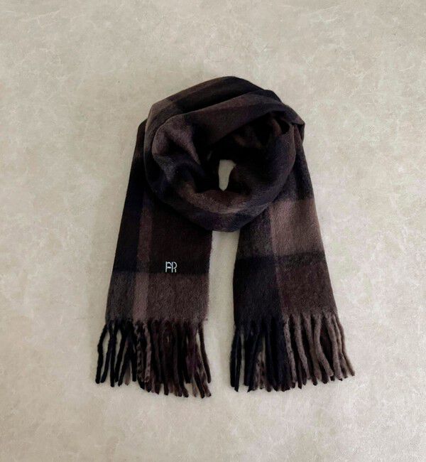 fredy emue「ライトブークレチェックマフラー45」|マフラー|