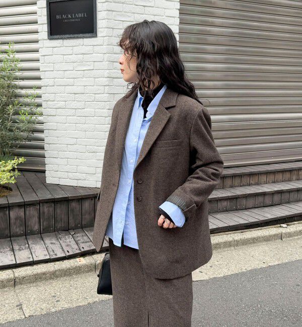 fredy emue「《セットアップ対応》ツィードオーバージャケット」|テーラードジャケット|