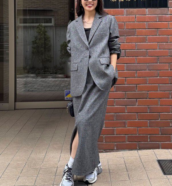 fredy emue「《セットアップ対応》ツィードオーバージャケット」|テーラードジャケット|