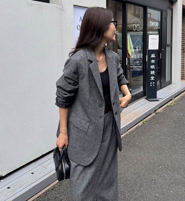 fredy emue「《セットアップ対応》ツィードオーバージャケット」|テーラードジャケット|