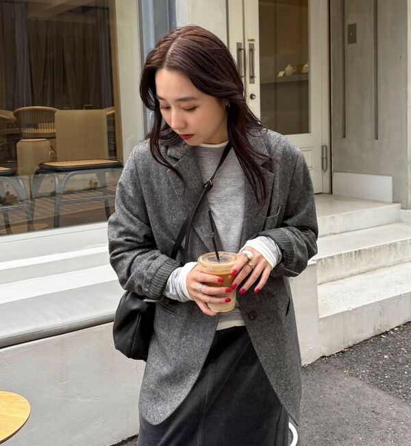 fredy emue「《セットアップ対応》ツィードオーバージャケット」|テーラードジャケット|