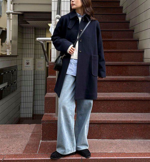 fredy emue「Super100ステンカラーミドルコート」|ダッフルコート|