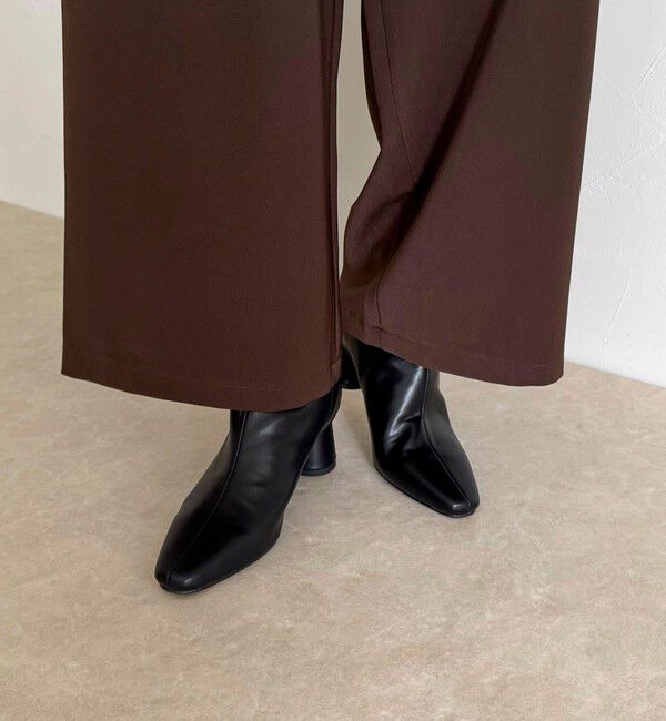 fredy emue「【JETEE/ジュテ】バックジップストレッチヒールブーツ」|ロングブーツ|ブラック