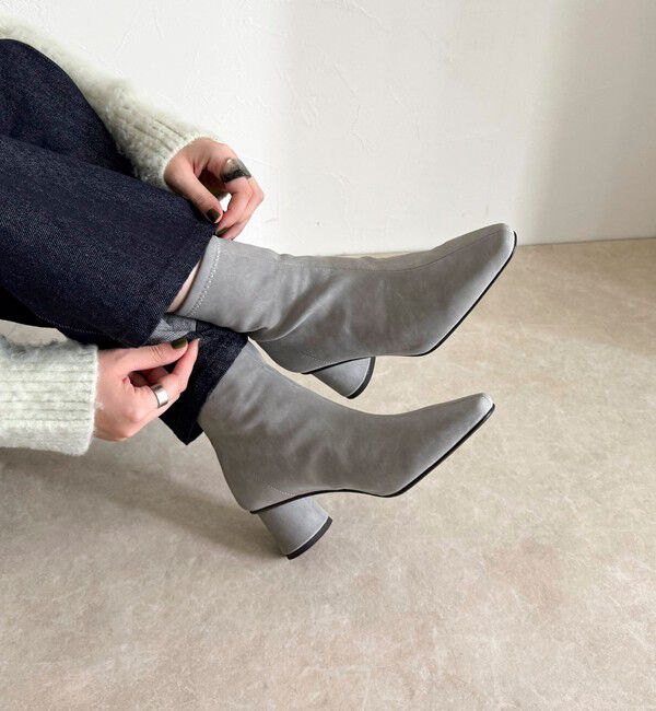 fredy emue「【JETEE/ジュテ】バックジップストレッチヒールブーツ」|ロングブーツ|