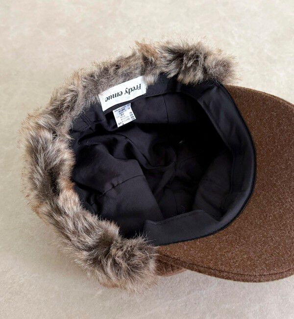 fredy emue「ファーツイードフライトキャップ」|キャップ・キャスケット|