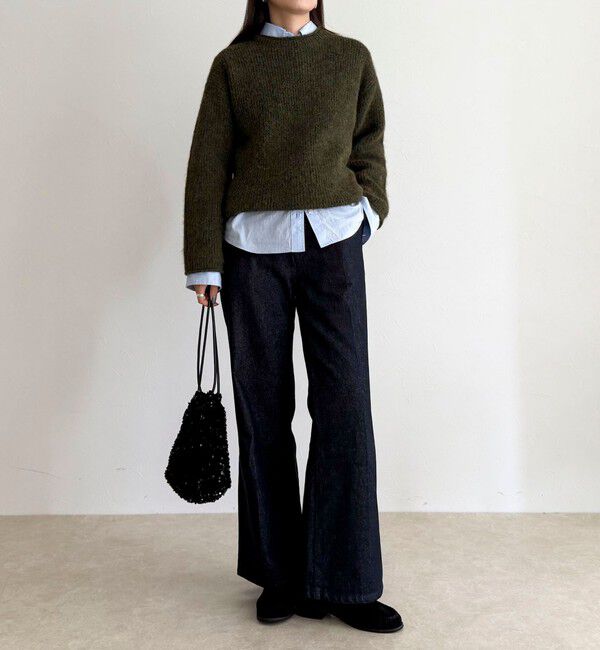 fredy emue「ミドル丈片畦ニットプルオーバー」|ニット・セーター|