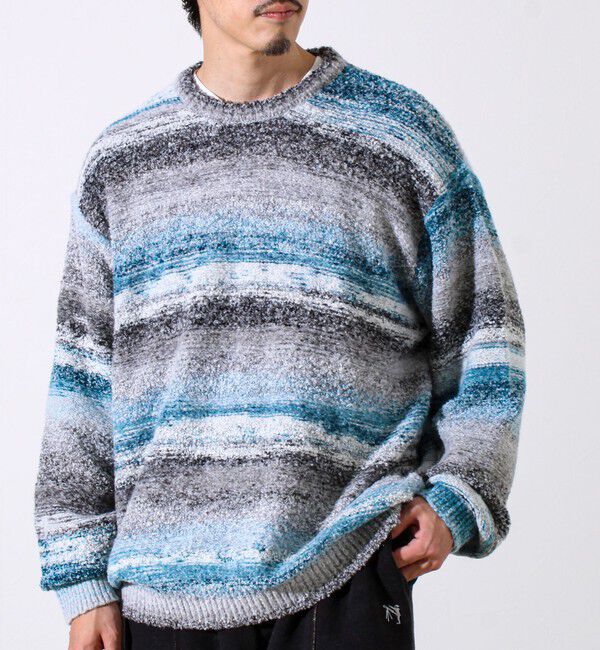 GLOSTER「【ふんわり立体感】グラデーションブークレプルオーバー」|ニット・セーター|