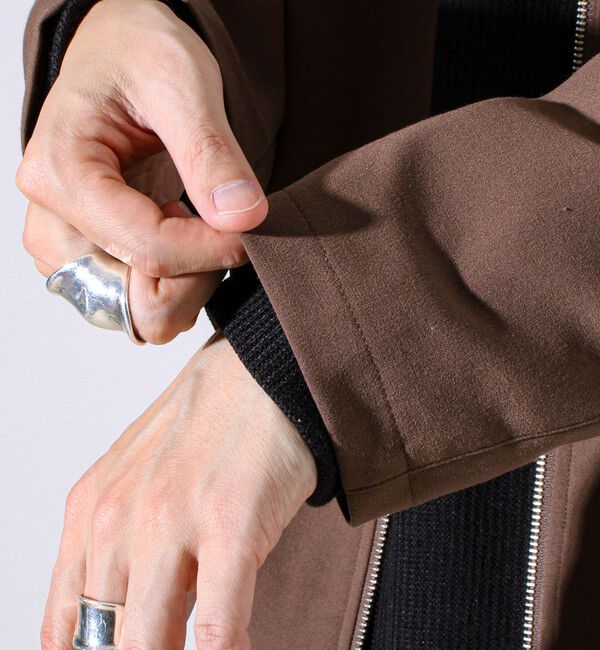 GLOSTER「【セットアップ対応】ウールライクジップジャケット」|ブルゾン・スタジャン|