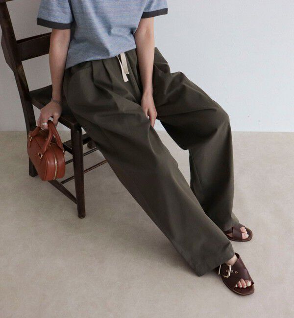 fredy emue「【GEVACO/ゲバコ】L字ポケットテーパードパンツ」|チノ|カーキ