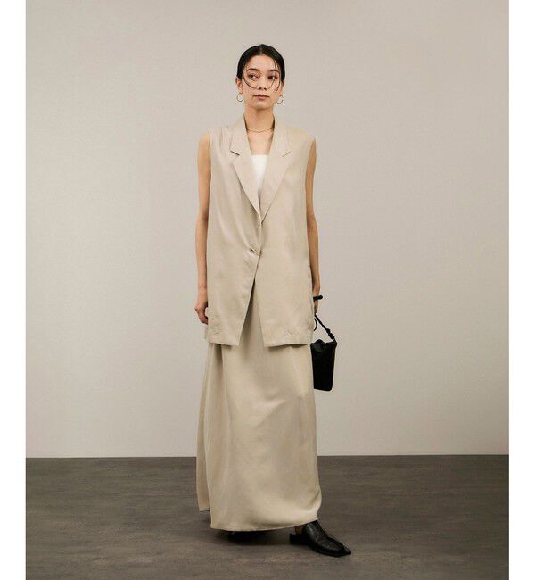 SALON adam et rope'「キュプラツイルバックフレアースカート［セットアップ対応］」|スカート|