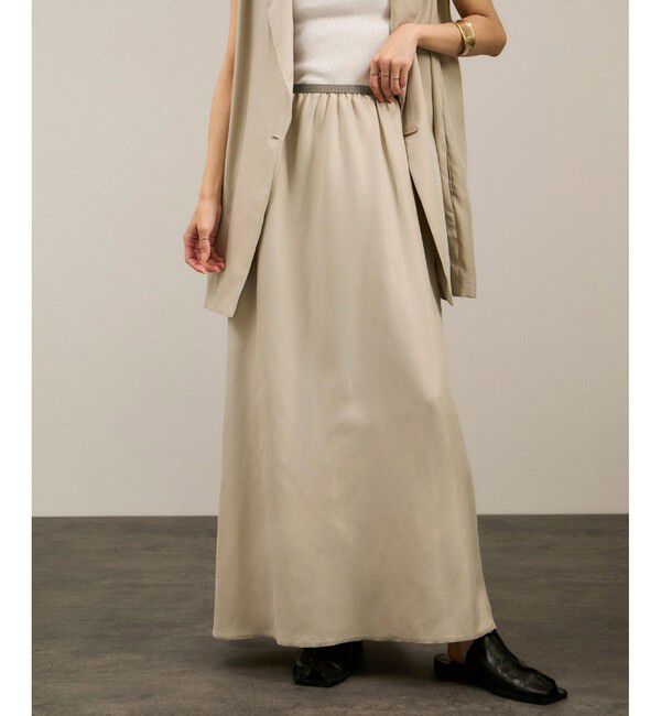 SALON adam et rope'「キュプラツイルバックフレアースカート［セットアップ対応］」|スカート|