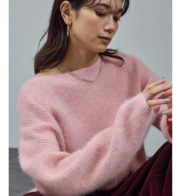 SALON adam et rope'「フォックスウールボリュームスリーブニット」|ニット・セーター|ピンク(63)