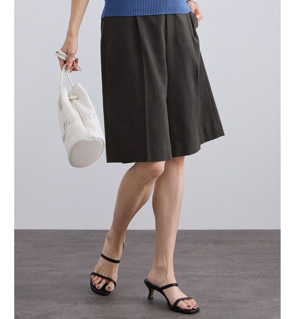 SALON adam et rope'「【WEB限定】エフォートレスハーフパンツ」|チノ|チャコール(06)