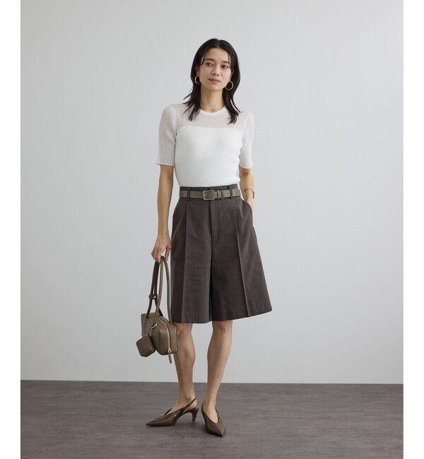 SALON adam et rope'「【WEB限定】エフォートレスハーフパンツ」|チノ|