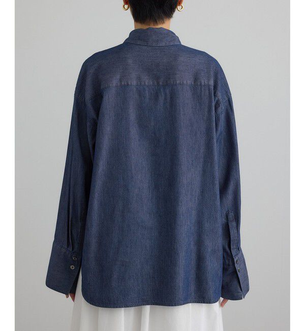 SALON adam et rope'「【WEB限定】フラールボウタイデニムブラウス」|シャツ・ブラウス|