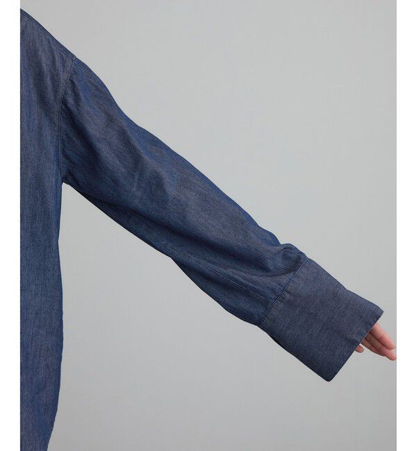 SALON adam et rope'「【WEB限定】フラールボウタイデニムブラウス」|シャツ・ブラウス|