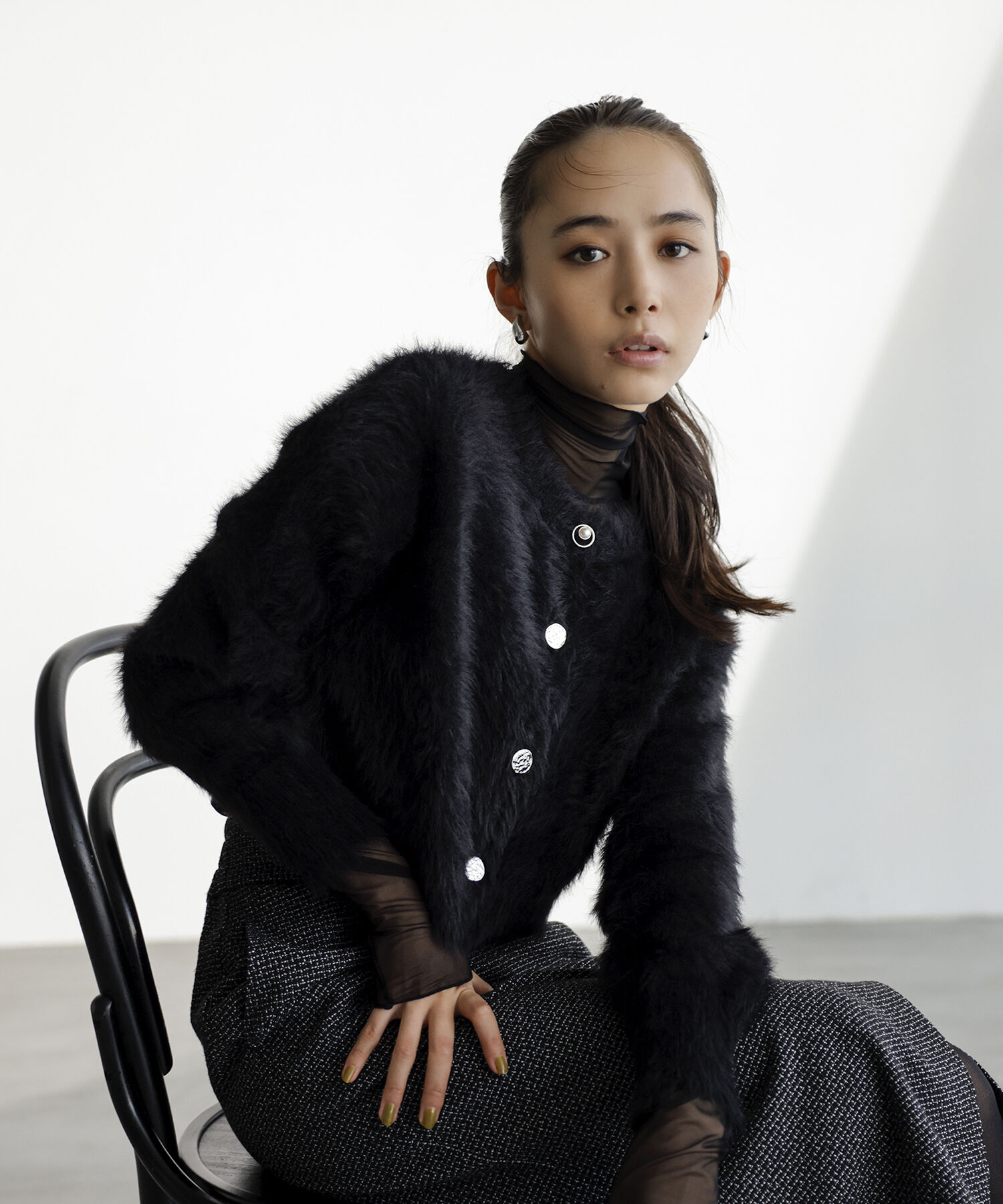 VIS「【程よい透け感】チェック＆花柄＆無地シアーインナー」|Tシャツ・カットソー|