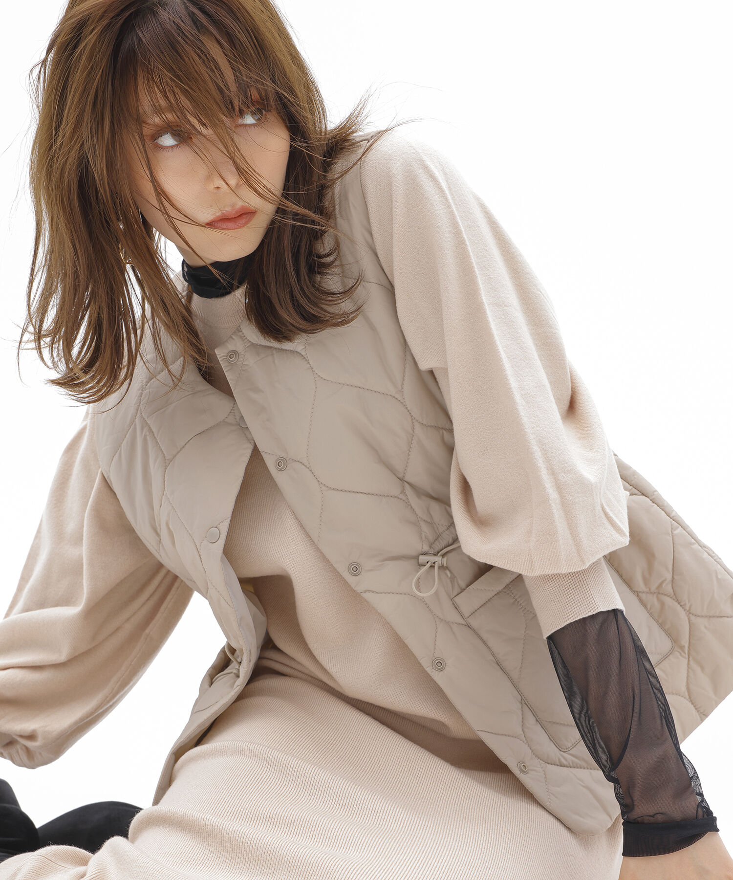 VIS「【程よい透け感】チェック＆花柄＆無地シアーインナー」|Tシャツ・カットソー|