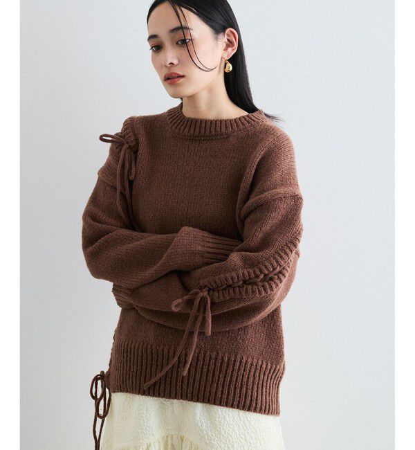 VIS「レースアップリボンニット【WEB・アウトレット限定】」|ニット・セーター|