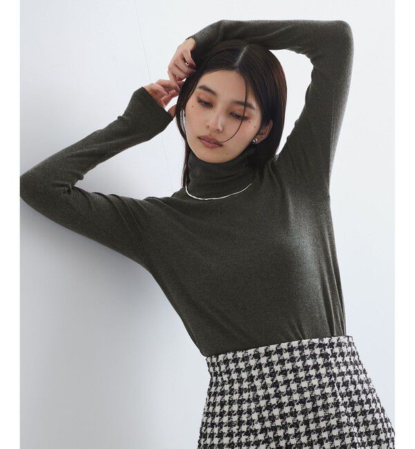 VIS「【静電気防止/洗える 】ハイネック裏起毛テレコカットソー」|Tシャツ・カットソー|