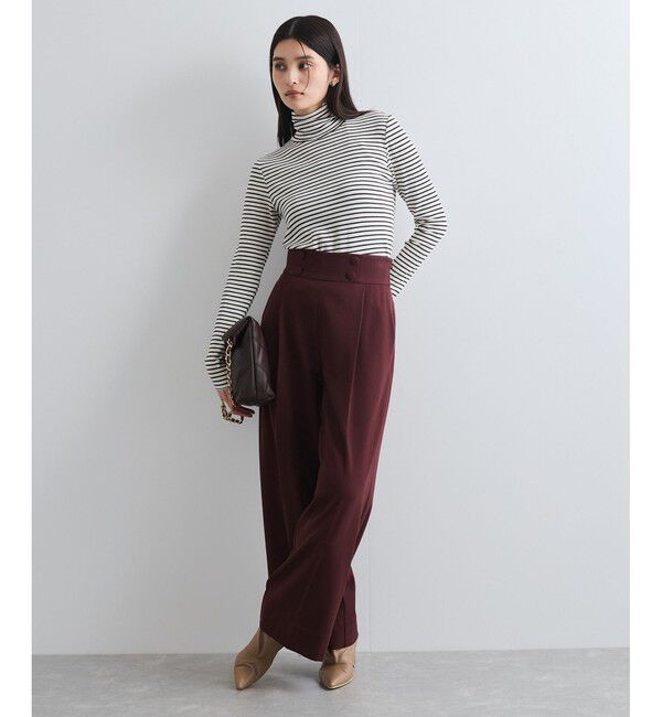 VIS「【静電気防止/洗える 】ハイネック裏起毛テレコカットソー」|Tシャツ・カットソー|