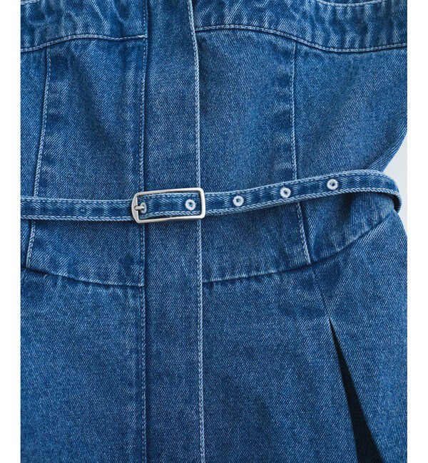 VIS「【洗える】デニムフレアベアトップ」|キャミソール|