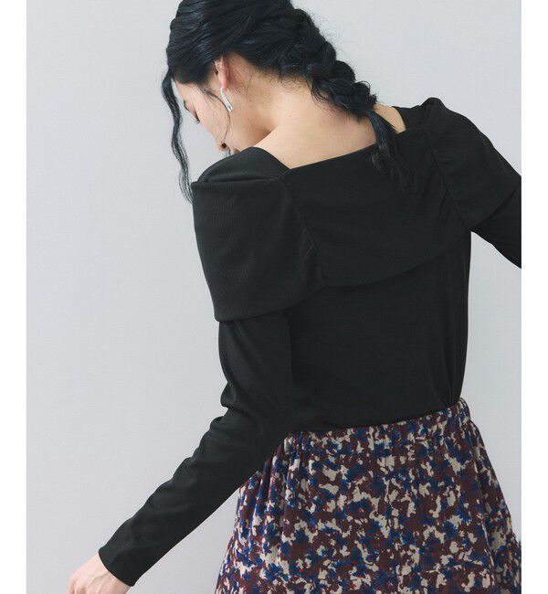 VIS「テレコオフショルダーロングスリーブプルオーバー」|Tシャツ・カットソー|