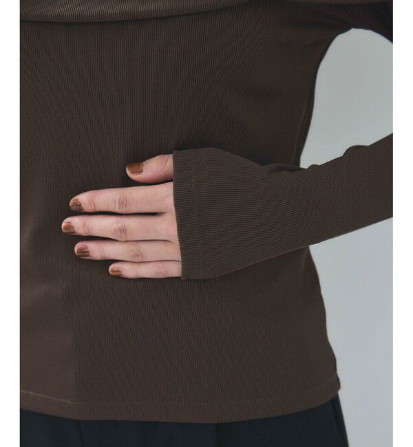 VIS「テレコオフショルダーロングスリーブプルオーバー」|Tシャツ・カットソー|