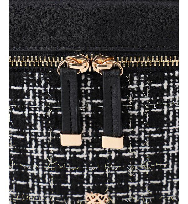 VIS「ファーハンドルキルティング＆ツイードバニティバッグ/2WAY」|ハンドバッグ|