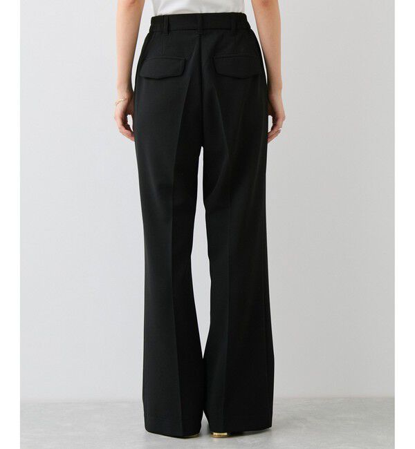 VIS「カットジョーゼットフレアパンツ/イージーケア」|チノ|