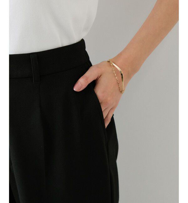 VIS「カットジョーゼットフレアパンツ/イージーケア」|チノ|