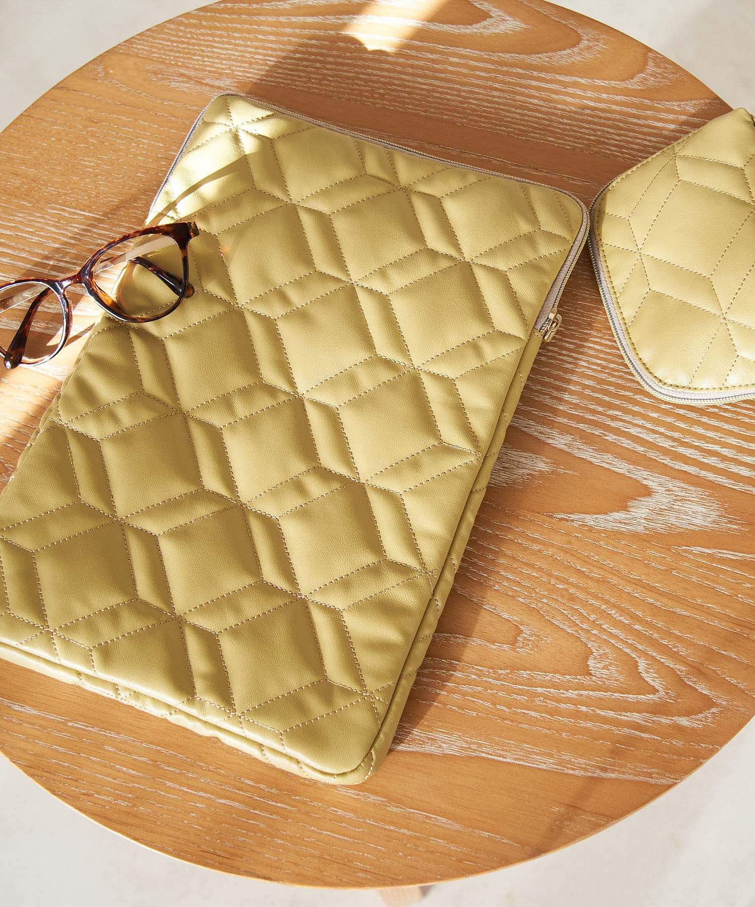 ROPE PICNIC PASSAGE「キルティングPCケース」|その他|イエロー系(81)