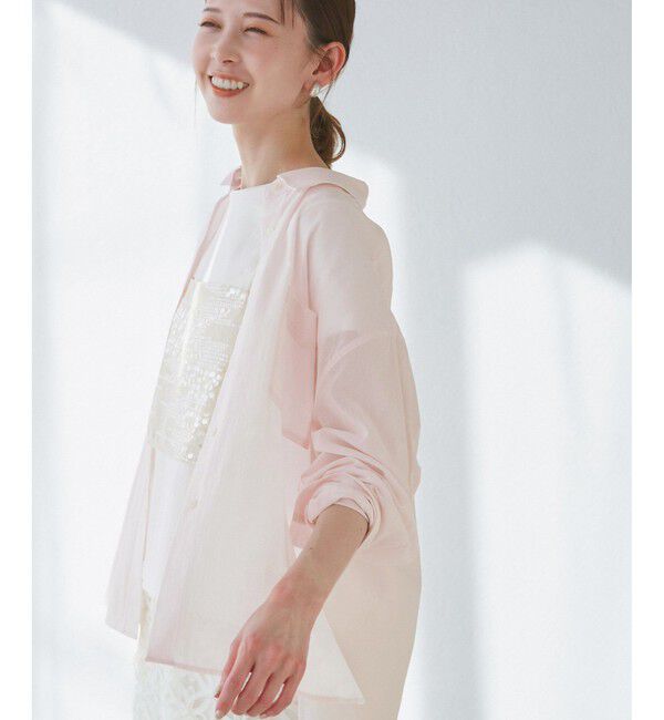 Rope&rsquo;Picnic「【接触冷感・通気性】お着軽シャツシリーズ/綿ボイルバックタックシャツ」|シャツ・ブラウス|