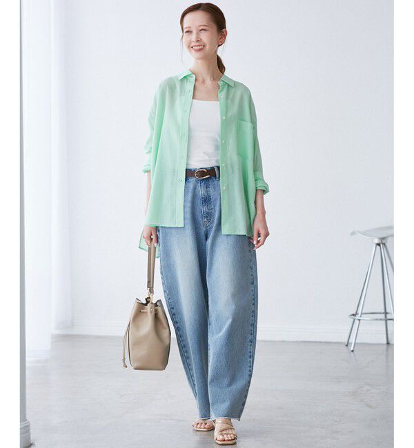 Rope&rsquo;Picnic「【接触冷感・通気性】お着軽シャツシリーズ/綿ボイルバックタックシャツ」|シャツ・ブラウス|