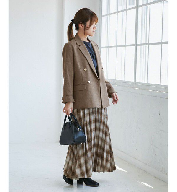 Rope&rsquo;Picnic「【低身長・小柄さんサイズ】レディハンサムシリーズ ウールライク金ボタンジャケット(半裏地)」|テーラードジャケット|