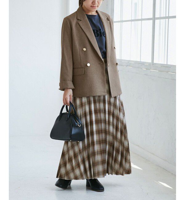 Rope&rsquo;Picnic「【低身長・小柄さんサイズ】レディハンサムシリーズ ウールライク金ボタンジャケット(半裏地)」|テーラードジャケット|