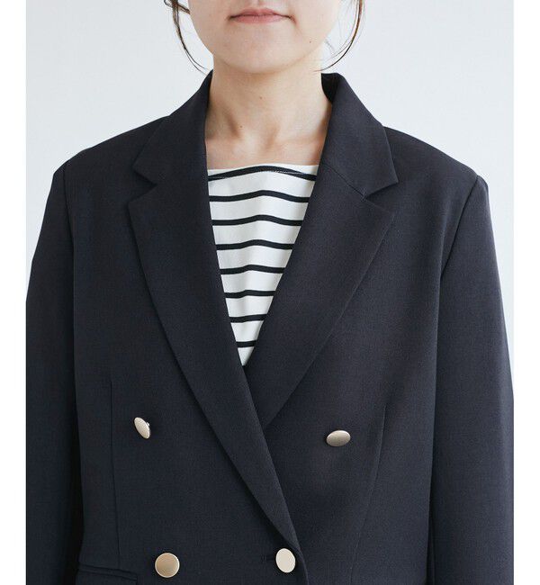 Rope&rsquo;Picnic「【低身長・小柄さんサイズ】レディハンサムシリーズ ウールライク金ボタンジャケット(半裏地)」|テーラードジャケット|