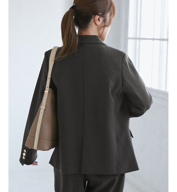 Rope&rsquo;Picnic「【低身長・小柄さんサイズ】レディハンサムシリーズ ウールライク金ボタンジャケット(半裏地)」|テーラードジャケット|