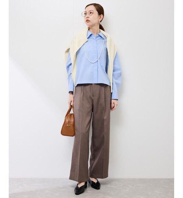 Rope&rsquo;Picnic「ベーシッククロップドシャツ/イージーケア」|シャツ・ブラウス|