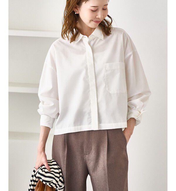 Rope&rsquo;Picnic「ベーシッククロップドシャツ/イージーケア」|シャツ・ブラウス|