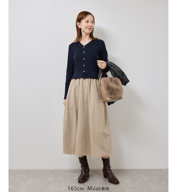 Rope&rsquo;Picnic「【新色追加】メタル釦ドッキングワンピース」|ワンピース|