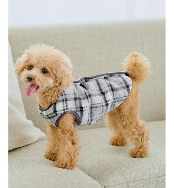 ROPE PICNIC PASSAGE「【DOG】チェック柄シャギーベスト」|その他|