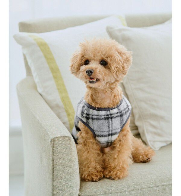 ROPE PICNIC PASSAGE「【DOG】チェック柄シャギーベスト」|その他|