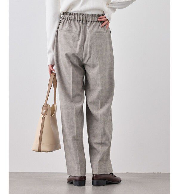 Rope&rsquo;Picnic「メランジドビーチェックパンツ/セットアップ対応・防シワ・接触冷感」|スラックス|