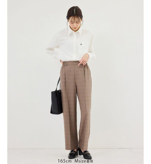 Rope&rsquo;Picnic「メランジドビーチェックパンツ/セットアップ対応・防シワ・接触冷感」|スラックス|