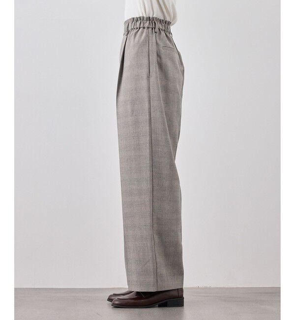 Rope&rsquo;Picnic「メランジドビーチェックパンツ/セットアップ対応・防シワ・接触冷感」|スラックス|