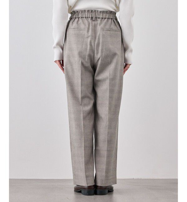 Rope&rsquo;Picnic「メランジドビーチェックパンツ/セットアップ対応・防シワ・接触冷感」|スラックス|