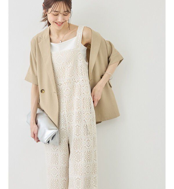 Rope&rsquo;Picnic「幾何学レースオールインワン」|オールインワン|