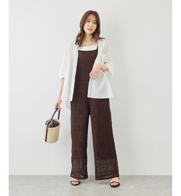 Rope&rsquo;Picnic「幾何学レースオールインワン」|オールインワン|